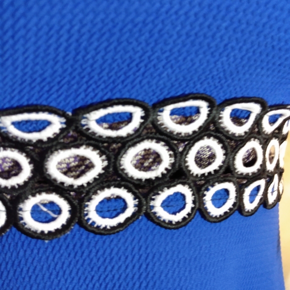 FC Sz M blue sundress with circle cut out waist empire NWOT - Picture 6 of 8